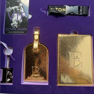 Elton John VIP Set Elegant Gold and White With Decorative Box